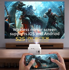 Mini Proyector HD 720P LCD, Cine en <span class=keywords><strong>Casa</strong></span> Inteligente, Videojuegos, Wifi, 3D, TV, Android 13, Portátil, Proyección <span class=keywords><strong>de</strong></span> Tiro Corto - Product Image 4