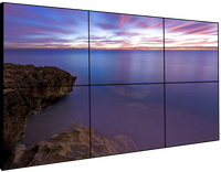 Panel tv Led lcd IPS, pasang dinding video, dinding, 800nits 1080p 4k 55 inci 3x3 asli
