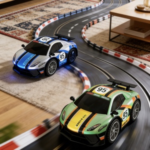 Auto da Corsa RC in Scala 1:24, 2 Opzioni <span class=keywords><strong>di</strong></span> Colore, Luci LED Fantastiche, Telecomando a 4 Canali con Portata <span class=keywords><strong>di</strong></span> 30m, Giocattolo Educativo Elettrico per Regali - Product Image 4