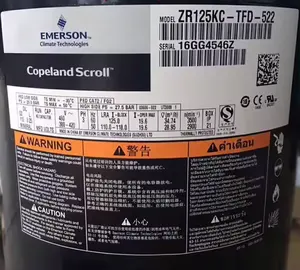 Compressor de refrigeração e ar condicionado Hot Copeland Scroll ZR125KC-TFD-522 ZR125KCE-TFD-522