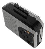 Reproductor de Casetes Portátil Ezcap234, Radio AM/FM, Conversor de Casete a MP3 Digital, para Tarjeta Micro SD, con Altavoz y Micrófono Integrados