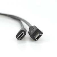 Cable USB tipo C macho a Mini USB macho OTG con transferencia rápida de datos y función OTG para teléfonos inteligentes, tabletas, dispositivos externos