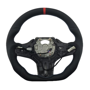 Unique Design Perforated Leather Red Top Stripe Steering <b>Wheel</b> for BMW G20 G30 G01 3 Series 5 Series Car Steering <b>Wheel</b> - Product Image 1