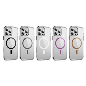 Étui de téléphone portable magnétique transparent en métal avec objectif <span class=keywords><strong>Hawkeye</strong></span> pour iPhone 11 12 13 14 15 16 17 Pro Max 17Air Anti-chute Housses de téléphone portables - Product Image 1