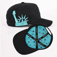 Gorra de Béisbol Clásica de 5 Paneles con Forro de Satén y Pedrería, Certificada de Fábrica, con Logotipo Bordado Personalizado y Cierre a Presión