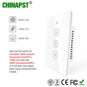 Interrupteur tactile WiFi avec commande vocale <span class=keywords><strong>Alexa</strong></span> et Google Home, interrupteur variateur WiFi US avec RF433 PST-WS-US-<span class=keywords><strong>D</strong></span>, best-seller - Product Image 4