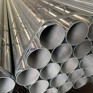 <span class=keywords><strong>Tube</strong></span> en <span class=keywords><strong>acier</strong></span> rond galvanisé à haute teneur en zinc 200g/m², antirouille, pour serres et échafaudages, emballage en lot, exportation maritime - Product Image 2