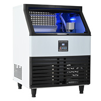 Machine à glaçons carrés entièrement automatique de 100 kg (220 lb) à refroidissement par air pour la maison, les bars, les hôtels et les restaurants