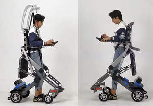 BEIZ Nouveau Modèle Amélioré de Déambulateur Motorisé à Double Fonction pour la Rééducation à la Marche, Dispositif de Soutien Vertical pour la Physiothérapie des Personnes Handicapées - Product Image 5