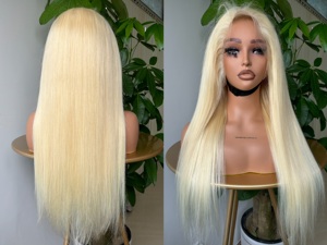 Productos de Venta caliente Peluca de pelo liso <span class=keywords><strong>Rubio</strong></span> <span class=keywords><strong>tonto</strong></span> 613 13x6 13x4 HD Pelucas de cabello humano frontal de encaje - Product Image 2