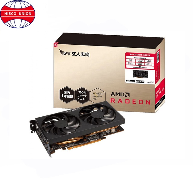 Original New in Stock for  KUROUTOSHIKOU Radeon RX 6600 XT 8GB   GDDR6 Graphics Card