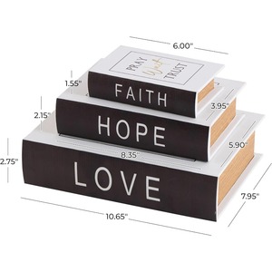 Wooden decorative <b>box</b>, imitation <b>book</b>-style storage <b>box</b>, customizable according to customer needs - Product Image 5