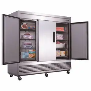 ร้อนขายร้านอาหารใช้4ประตูตรงเชิงพาณิชย์โรงแรมห้องครัวตู้เย็นตู้แช่แข็ง