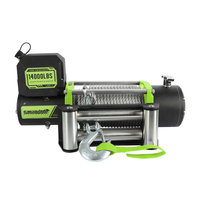 Treuil électrique personnalisable 14000 lbs 12V/24V robuste avec barre de treuil combinée pour le sauvetage de véhicules tout-terrain