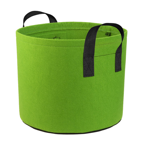 Extra Large Tree Planting Bags Non-Woven 1-3mm Thick Plant Fiber Green Gray Balcony Rose Flower Eco-friendly Hsfelt Pastoral