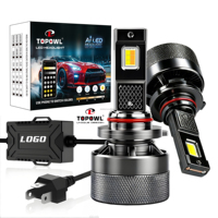 Kit de phares de conduite automobile TOPOWL H8 H11 160W 32000 Lumens 6000K LED intelligent avec contrôle par application, ajustement universel