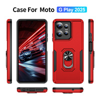 Casing Handphone Hard Case Logo OEM ODM Kustom dengan Penyangga Tersembunyi untuk Moto G Play 2025/2026, Perlindungan Tingkat Militer