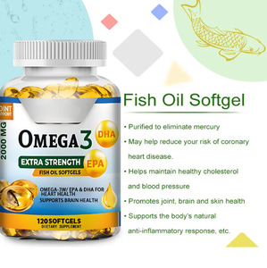 Aceite <span class=keywords><strong>de</strong></span> Pescado Omega-3 <span class=keywords><strong>de</strong></span> Alta Potencia 2000mg en Cápsulas Blandas - Aceite <span class=keywords><strong>de</strong></span> Pescado <span class=keywords><strong>de</strong></span> Aguas Profundas Rico en EPA y DHA para el Bienestar Cardiovascular y el Apoyo Cognitivo - Product Image 4