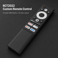 Télécommande personnalisée en plastique ABS RCT2022, OEM/ODM d'usine, infrarouge 1 à 1, Bluetooth 2.4G, souris aérienne vocale, sérigraphie personnalisée
