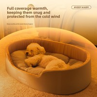 Canapé-lit pour animaux de compagnie, personnalisable avec logo OEM, étiquette privée, commande en gros, MOQ, bicolore, imperméable, lavable, coussin amovible, pour chien et chat