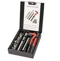 Kit de réparation de filetage OEM 15-25 pièces M3-M14 en acier inoxydable, avec extracteurs de filetage, tarauds et forets, pour usage intensif en atelier 4S