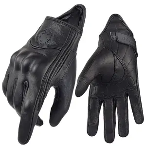 Guanti da <span class=keywords><strong>Moto</strong></span> <span class=keywords><strong>Vintage</strong></span> Suomy in Pelle di Capra, Guanti da Strada Retrò Marroni per Motociclisti, Uomo e Donna - Product Image 1