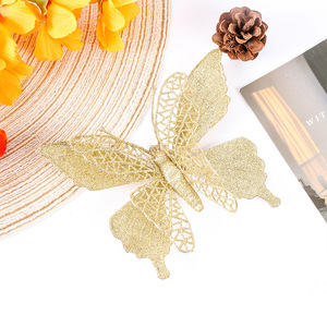 3d High Quality Big <b>Butterfly</b> Christmas <b>Decorations</b> <b>Party</b> and Banquet Ornaments Golden White and Pink <b>Butterfly</b> Decors - Product Image 3