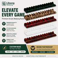 Jeu de tuiles de Mahjong personnalisé - 4 couches, style américain moderne, logo OEM personnalisé, taille NMJL, vente en gros, jeu de table de luxe écologique