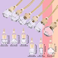 Botella de Vidrio de 8ml 10ml para Colgante Aromatizante de Coche, Botella de Perfume Vacía, Difusor Colgante para Coche