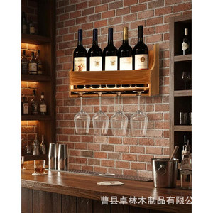 Cross-border wall-mounted wine rack for home use in restaurants and kitchens, multi-layer storage rack for wine bottles and - Product Image 4