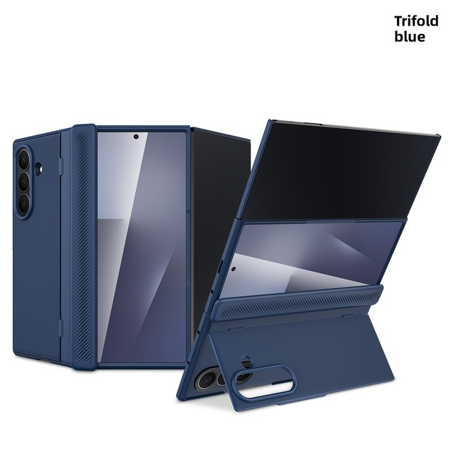 For Samsung Galaxy Z TriFold Slim Fold Case Flip Cover with Built-in Screen Protector Kickstand Shockproof Anti-Slip Phone Case