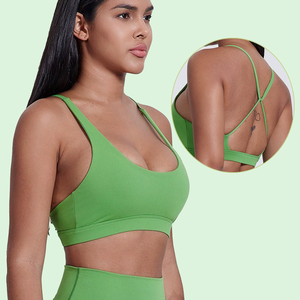 Di alta qualità in Nylon elastico Fitness palestra allenamento bel seno Cross Back sport Backless Fitness e Yoga reggiseno da donna - Product Image 2