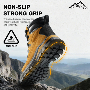 Scarpe da Trekking Unisex Impermeabili in Pelle Scamosciata PU, Antiscivolo, Ammortizzanti, per Tutte le Stagioni - Product Image 3