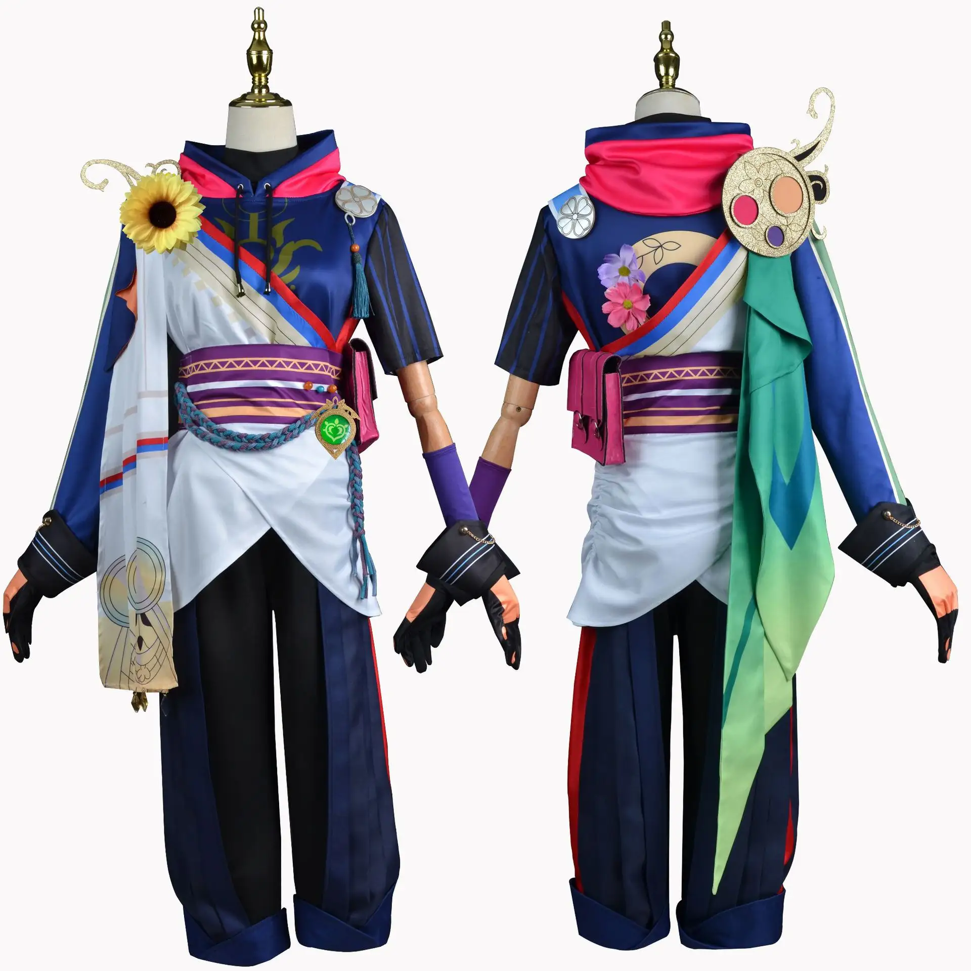 Gioco Anime Genshin impatto Cosplay parrucca Costume capelli Genshin coda costumi con orecchie