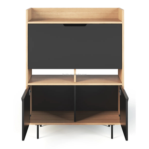 <span class=keywords><strong>Bureau</strong></span> d'ordinateur portable pliable en bois avec rangement et design convertible - Multifonctionnel et peu encombrant pour salon ou <span class=keywords><strong>bureau</strong></span> - Product Image 4