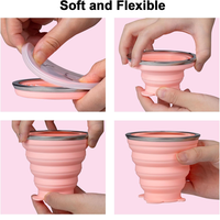 Tasse à café en silicone de voyage pliable 600ML personnalisée en gros bouteille d'eau avec applicabilité pour l'eau bouillante