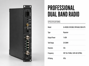 Station de relais numérique <span class=keywords><strong>DR</strong></span> 3000/XPR 8400 DMR analogique double mode 1-40W haute puissance 16 canaux Interconnexion IP VHF/UHF IP56/IPX8 - Product Image 1