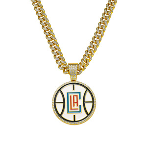 2026 Hot Selling Popular Design Hiphop Style Geometric <b>Basketball</b> Pendant Necklace Men's Alloy Necklace Trendy Jewelry Wholesale - Product Image 6