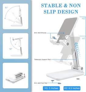 Soporte Ajustable de Silicona para Teléfono Móvil, para Tablero de Auto y Escritorio, Plegable, Portátil, para Uso Doméstico - Product Image 3