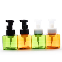 Flacon vide carré en PETG avec pompe mousse pour cosmétiques liquides, sérum et masques faciaux
