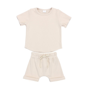 All'ingrosso Del Bambino Appena Nato Insieme Dei Vestiti del Cotone Tessuto Waffle Bambini Bicchierini di Estate Del Bambino Insieme Dei Vestiti del Ragazzo - Product Image 6