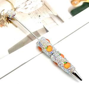 2025 bricolage personnalisé étudiant cadeau fruits Orange fraise arc-en-ciel strass incrustation perle stylo bijoux résultats composants - Product Image 5