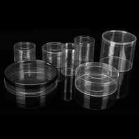 Boîte ronde en plastique de qualité alimentaire pour biscuits, boîte d'emballage cylindrique transparente, boîte cadeau ronde