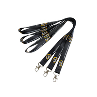Großhandel Günstige Personalisierte Sublimations-Bedruckte Polyester-Halsbänder Schwarze Blanko-Lanyards