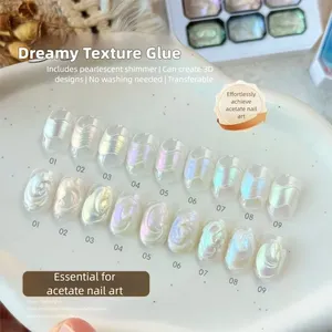 Nuevo Gel para Uñas 2026 de 9 Tonos, Gel Sólido con Textura de Sirena y Efecto Aurora, Gel de Alta Saturación para Pintar y Esculpir Uñas - Product Image 3