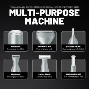 Ruibo cơ thể tóc tông đơ cho nam giới dao cạo điện cho háng, RÂU, mũi, tai râu tông đơ không thấm nước không dây máy cạo râu chải chuốt Kit - Product Image 4