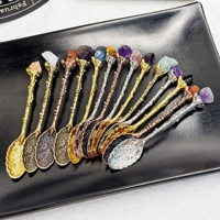 Cuillères Rétro en Alliage de Cristal Vintage avec Motif Feuille Gravé – Mini Cuillères à Glace, Thé, Café et Dessert pour la Vaisselle de Café et la Maison