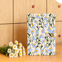 Carnet brodé Daisy, carnet floral A5 A6 ligné, couverture rigide, ouverture à plat, joli carnet, cadeaux pour femmes, fleurs de marguerite blanches