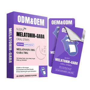 OEM ODM Melatonin <span class=keywords><strong>GABA</strong></span> Penenang Tidur Bentuk Strip Oral Cepat Larut di Lidah Mendukung Tidur Nyenyak Formula Portabel untuk Malam Hari - Product Image 2
