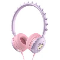 Grosir OEM Disesuaikan Y19 Headphone Kabel Musik Stereo Kartun Lucu dengan Mikrofon Headset Gaming Tahan Air untuk Anak Perempuan
